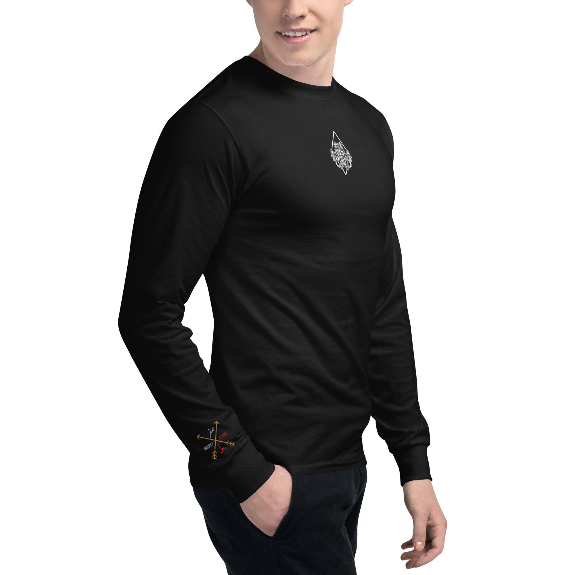 Deep Signal Men's Champion Long Sleeve Shirt - Zero One Concepts