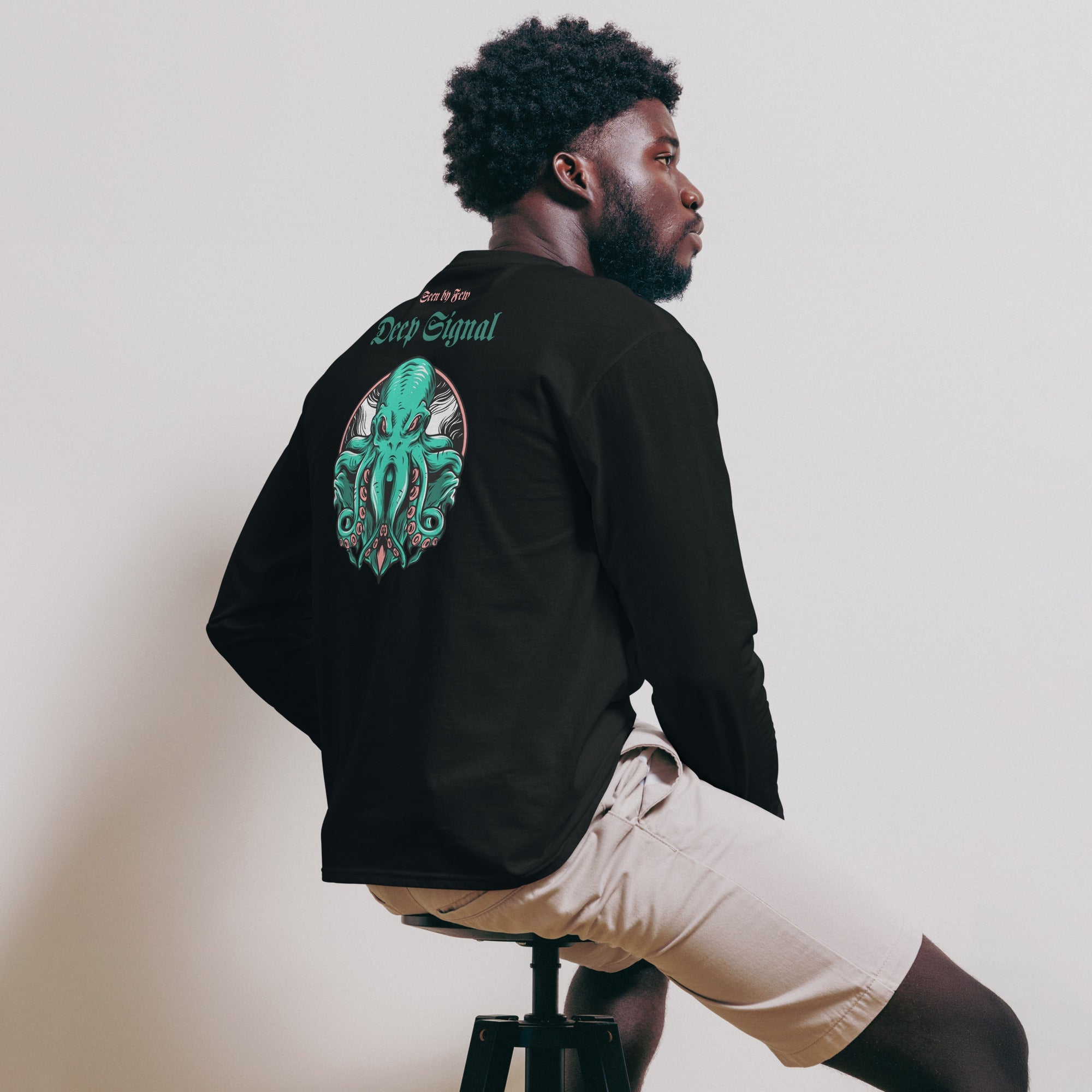 Deep Signal Men's Champion Long Sleeve Shirt - Zero One Concepts