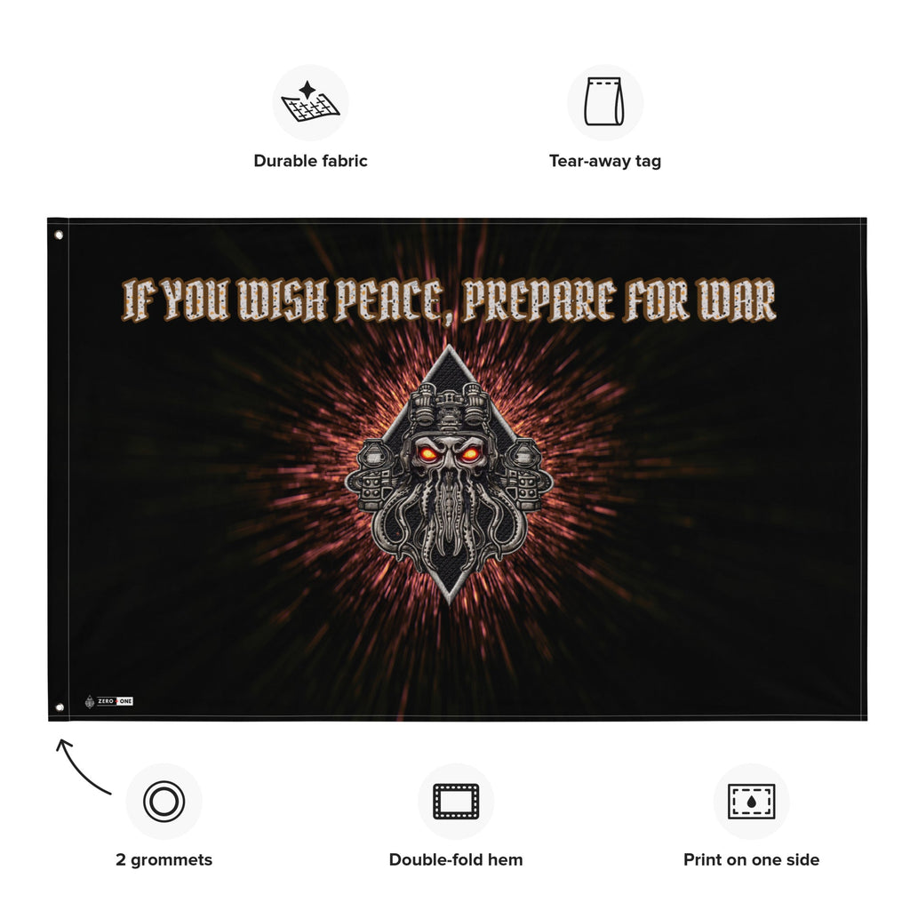 Limited Drop: MAN OF PEACE Flag - Zero One Concepts