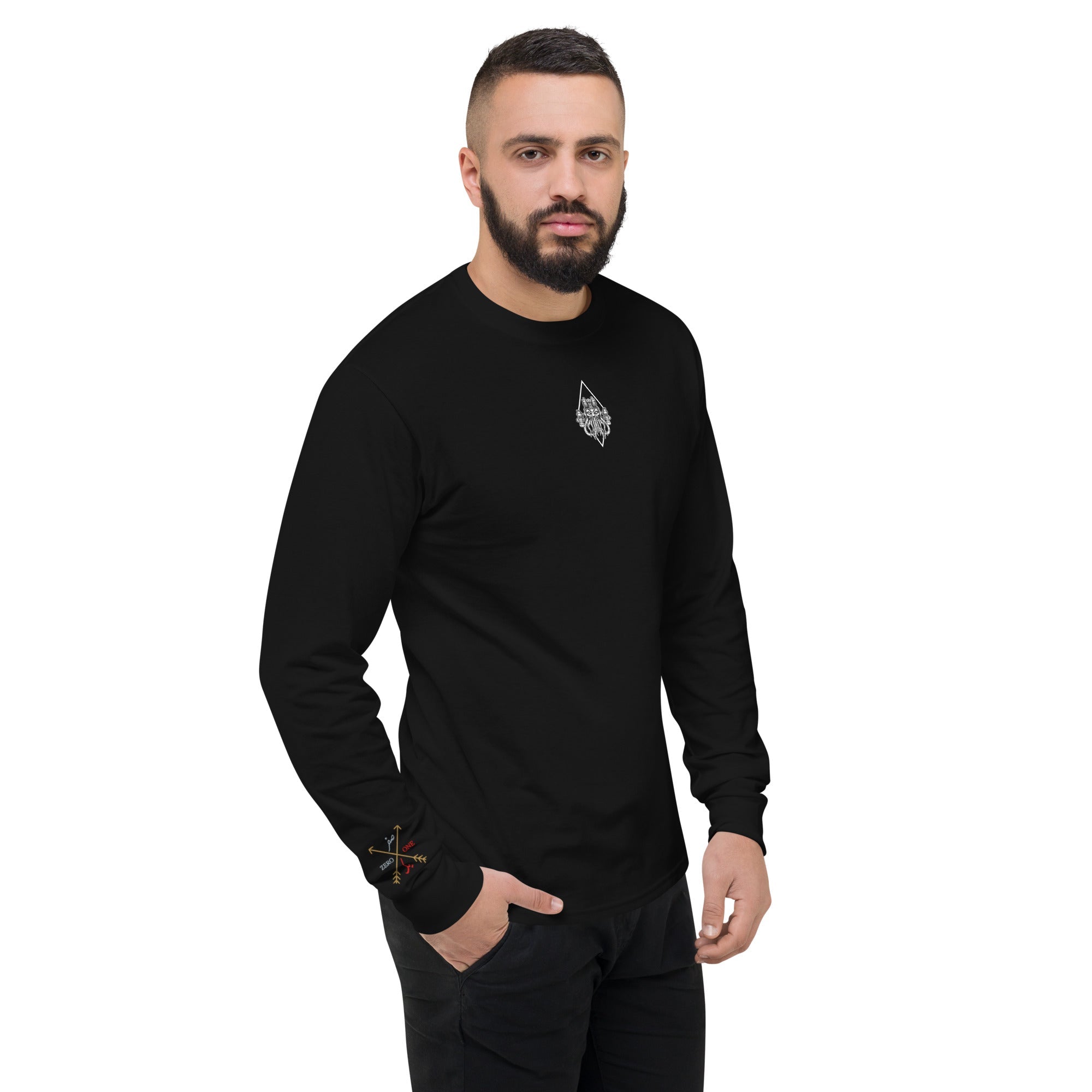 Deep Signal Men's Champion Long Sleeve Shirt - Zero One Concepts