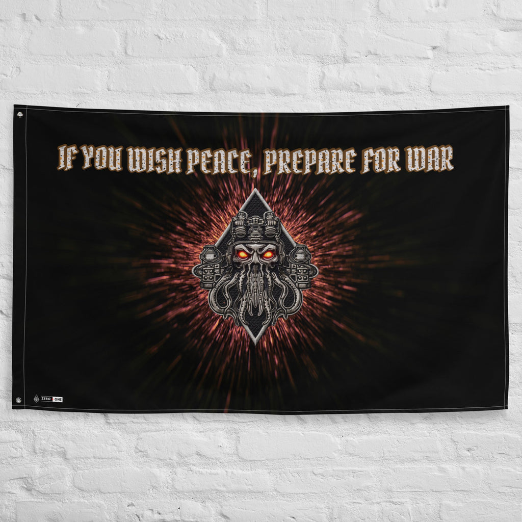 Limited Drop: MAN OF PEACE Flag - Zero One Concepts