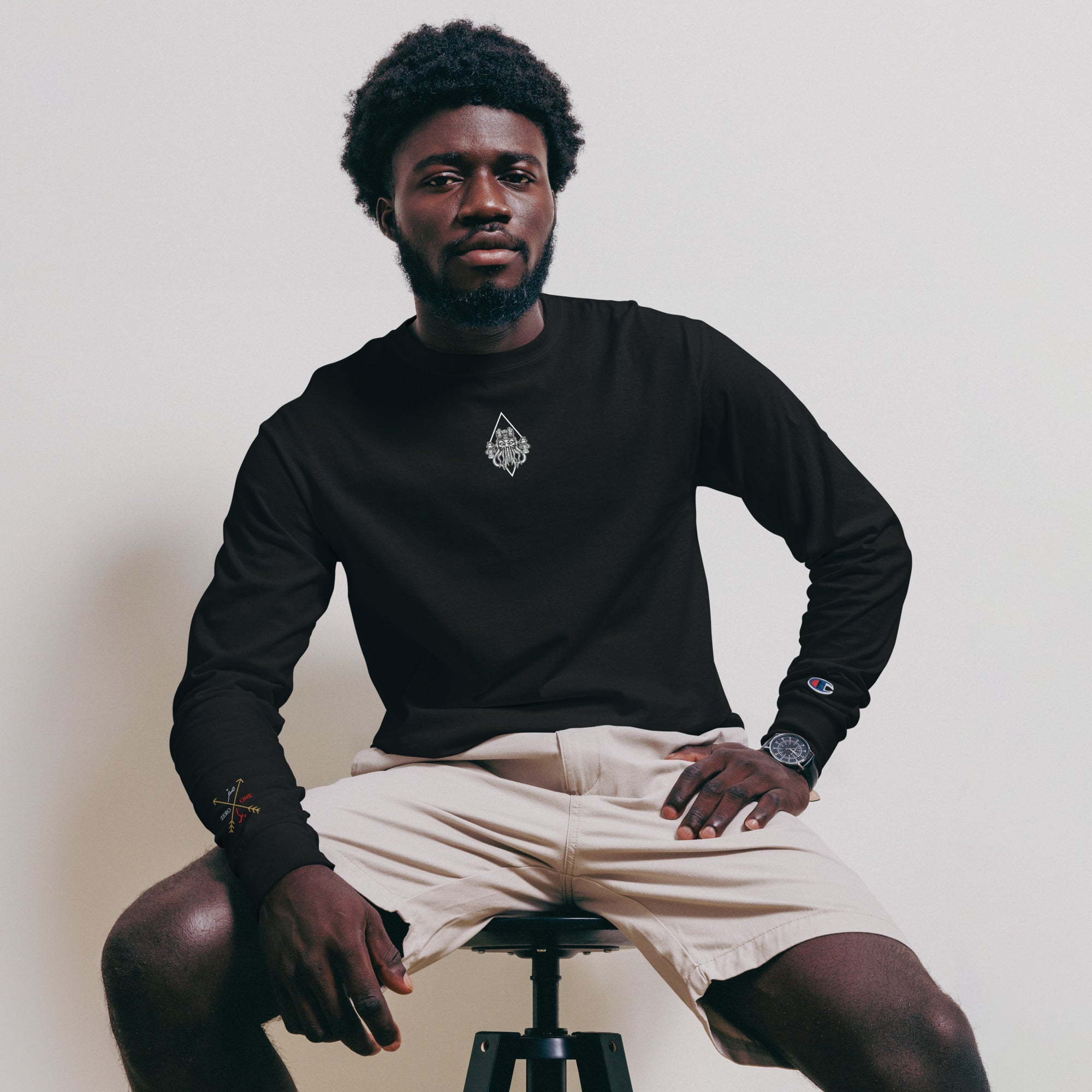 Deep Signal Men's Champion Long Sleeve Shirt - Zero One Concepts